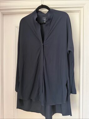ADAY Navy Something Borrowed Long-Sleeve Button-Down Shirt